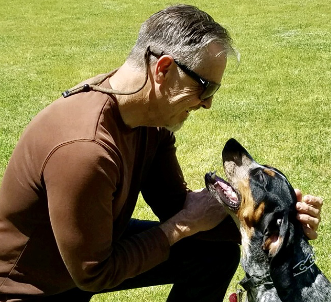 Don Walker with dog